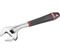 FACOM - Clé à Molette à Manche Bimatière - 101.12G - Ajustement Rapide par Molette - Profil Fin - Ouverture Extra-Large - Graduation en mm sur Une Face - Corps Chromé Brillant - Matériau Durable