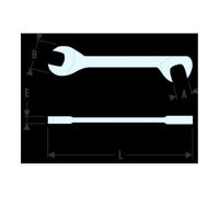 Facom 34,9/16-Micromecanica fixé Clé 9/16