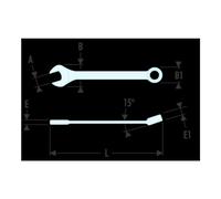 FACOM 39,1/4 court 12c Clé mixte 1/4