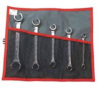 Facom Jeu de clés à tuyauter biseautées à 15° en trousse – 5 pièces