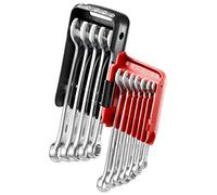 FACOM 440.JP12A Jeu de 12 Clé Mixtes à cliquet métriques sur étui portatif, Argent