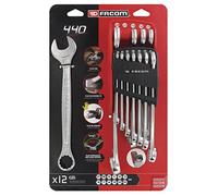 Facom - 440JP12PB_15420 - Jeu de 12 clés mixtes 440 440JP12PB sur étui - Rangement sur étui et une clé offerte! (Import Grande Bretagne)