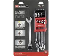Facom 467BR.JP10PB Jeu de clés mixtes à cliquet 10 pièces 8 - 19 mm G