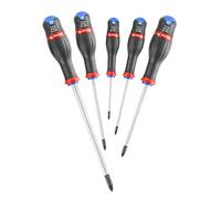 FACOM ATD.J5 - Jeu de 5 TOURNEVIS PROTWIST® pour vis cruciformes POZIDRIV® - lames rondes