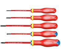 Facom Tournevis PROTWIST ATD.J5VE – Jeu de 5 isolés 1000 V pour vis à fente & Pozidriv