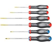 Facom – Jeu de 6 tournevis PROTWIST ATD.J6 – pour vis cruciformes Pozidriv lames rondes