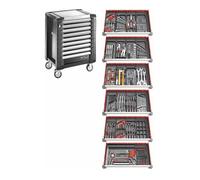 Facom - Atelier Chariot rouge, Jet. 9 m3 incl. 215 UDS. Jeu d'outils - 22 modules - F. 8 tiroirs jetcm215bnl