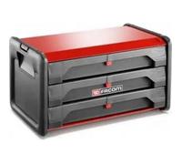 Facom boîte à outils bi-matière 3 tiroirs BT.203 - métal + polypropylène, 510x270x270 mm