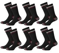 FACOM Chaussette de Travail Homme Ultra-doux, Socquettes Homme, Anti-Démangeaison, Running (Lot de 6), Noir, 47/49