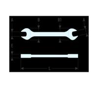 Facom Clé à fourche Facom "Série 44" 24x27mm Quantité:1