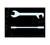 FACOM 34.16 Cle A Fourche Micro 16Mm