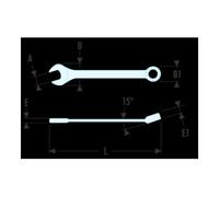 Facom Clé mixte Facom "39" courte 15 mm Quantité:1