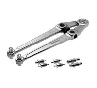 FACOM - Clé pour Écrous à Trous Percés Sur Face - 117.B - Clé avec 4 Jeux de 2 Ergots Amovibles - Capacité 20 à 100 mm - Réglage Facile - Chromée Satinée - Outillage à Main