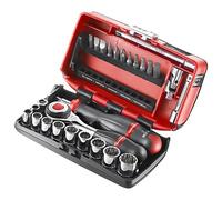 FACOM Coffret douilles 1/4"" nano R.360NANO-U112 - cliquet, 10 douilles 12 pans (pouces), 2 rallonges