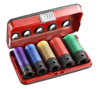 FACOM - Coffret à Douille à Choc Renforcée 1/2" - NSI.5L - Coffret Outils Complet - Douilles NSI.15L, NSI.17L, NSI.19L, NSI.21L et NSI.22L - Décolletage avec Cerclage Métallique - Boîte de Rangement