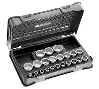 Facom Coffret à douilles 1/2" S400B - Kit 22 pièces 12 pans métriques 8-32 mm - Robuste et résistant