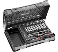 Coffret clé à cliquet + douilles longues 1/4'' FACOM R.2BLPB