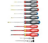 FACOM Coffret de 11 Tournevis Protwist Poignée Ergonomique Antidérapante - Marquage Laser Résistant et Durable pour Professionnels et Particuliers AT.11PB