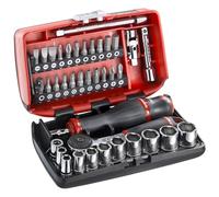 FACOM Coffret de Douilles 1/4" NANO 38 Pièces 6 Pans, Avec Cliquet Compact et Étanche, Embouts, Boîtier Compact, R2NANOPB