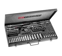FACOM - Coffret de Douilles et Embouts 3/8'' - J.451EP - Clés à Cliquet, Rallonges et Accessoires - Jeu de Serrage et Vissage Complet - Outillage à Main pour Professionnel et Particulier