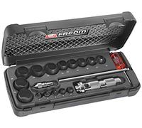 FACOM - Coffret d'Emporte-Pièces pour Joints 18 pièces - 245.J1A - Réalisation de Joints Circulaires - Composition Découpe de Joints jusqu'à 30 mm - Emporte-Pièce et Compas - Plusieurs Dimensions