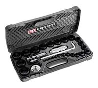 FACOM - Coffret d'Emporte-Pièces pour Joints 26 pièces - 245.J2A - Réalisation de Joints Circulaires - Composition Découpe de Joints jusqu'à 50 mm - Emporte-Pièce et Compas - Plusieurs Dimensions