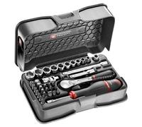 Facom Coffret douilles 1/4"" 6 pans métriques et embouts - 37 pièces - RL.161-6P6