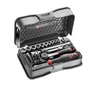 Facom Coffret cliquet et douilles R.161-6P6 - 1/4" 6 pans métriques - 37 pièces - Multicolore