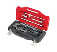 Facom - Coffret douilles 22 pièces 1/2 pouce, coffret double
