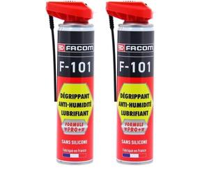 Facom Dégrippant-Lubrifiant Anti-Humidité F-101, Formule Pro+ sans Silicone, Diffuseur Multipositions, 300 ML (Lot de 2)