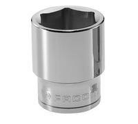 FACOM - Douille 1/2" à 6 Pans Métrique - S.17H - Puissance et Sécurité - Préserve les Écrous - Douille Robuste Chromée Brillante - Outil de Qualité - Outillage à Main