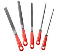 FACOM - Ensemble de 5 Limes Demi-Douces 200mm pour Acier, Fonte, Laiton et Plastiques Durs - LIM200EM.J5 - Outillage de Qualité - Longue Durée de Vie - Pour Professionnels et Particuliers