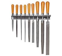 Jeu de 9 limes a manche bois + support - FACOM - STU