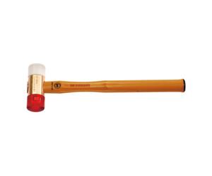 Facom Façade marteau en plastique PU, attaches en nylon Pièce centrale en acier poignée en hickory Ø face de frappe env. 25 mm Quantité:1