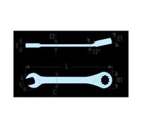 Facom Facom Clé à cliquet mixte 11/16 Quantité:1