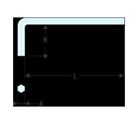 FACOM - Clé Mâle Courte Métrique - 82H.15 - Clef Allen Standards NF ISO 2936, ISO 2936, DIN ISO 2936, ASME B18.3.2M - Fabriquée en Acier au Silicium - Présentation Phosphatée - Outil Durable