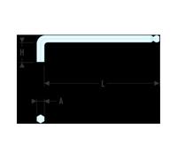Facom Facom Clé mâle extra longue boule 2,5 mm Quantité:1