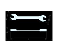 Facom Facom Clé plate "Mikromechanik" 4 × 5 mm Quantité:1