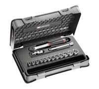FACOM J.161-1P12 Coffret de Douilles 12 Pans métrique, Noir, 3/8", Set de 15 Pièces