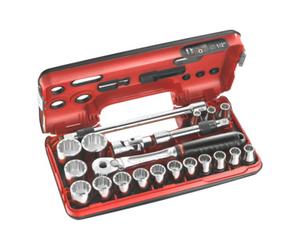 Facom Gamme Facom 1/2" - éléments d'entraînement, clé à 12 points, boîte de détection à cliquet réversible, 21 pcs. Quantité:1