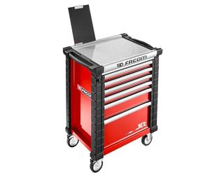 Facom JET.WA5 - Kit Propreté - Adapté aux Servantes JET - Extension de Plan de Travail - Support Bouteilles - Support Rouleau Papier - Bac à Dechets 25 L Noir