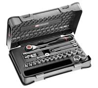 Facom J.360-3P6 - Jeu de 20 Pièces - Douilles 3/8" 6 Pans Métriques