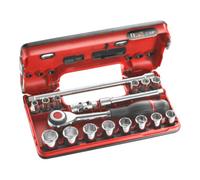 Facom Jeu de 18 pièces DBOX de douilles 3/8"" 6 pans - J.360DBOX1
