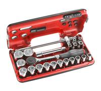 FACOM Jeu Detection Box - Cliquet Manche Rotatif Haute Performance et Douilles 1/2 " 6 Pans Métriques - S.360DBOX4PB