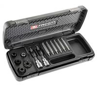 FACOM - Jeu pour Poulies Alternateurs - DM.APR - Coffret avec 6 Embouts, 5 Douilles et 1 Adaptateur 6 pans - Montage et Démontage - 13 Outils Robuste et Durable - Outillage à Main