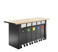 Facom JLS2-5BINS - Set de 5 Collecteurs de Tri - Rangement Fixe Modulaire Jetline+ System - Capacité de 75 L - Résistance à une Charge de 100 kg - Facile à Déplacer - Matériau Durable de Qualité