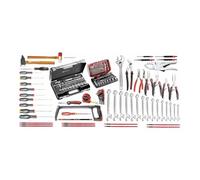 FACOM - Kit d’Outils de Maintenance - CM.110A - Sélection Mécanique Générale 122 Outils - Douilles, Tournevis, Pinces, Scie à Métaux et Accessoires - Outillage à Main