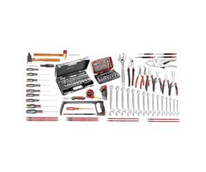 FACOM - Kit d’Outils de Maintenance - CM.110A - Sélection Mécanique Générale 122 Outils - Douilles, Tournevis, Pinces, Scie à Métaux et Accessoires - Outillage à Main