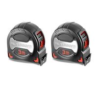 FACOM - Mètre à Ruban 3m x 19mm - 897A.319PB - Boîtier Grip Antidérapant Prise en Main Confortable - Ruban Antireflet Mat - Avec Crochet - Outillage de Chantier Professionnel ou Particulier (Lot de 2)