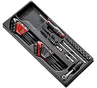 FACOM MOD.R161-46 Jeu de Douilles 6 Pans Clé Mâles/Embouts, Multicolore, 1/4", Set de 52 Pièces